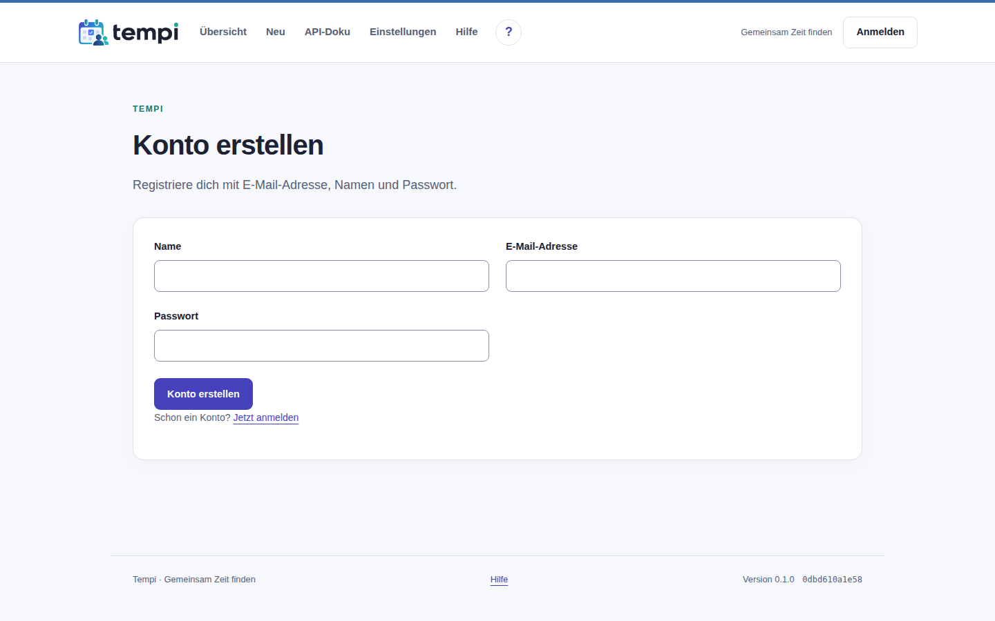 Registrierung – ohne Anmeldung, helle Ansicht, 1440 px