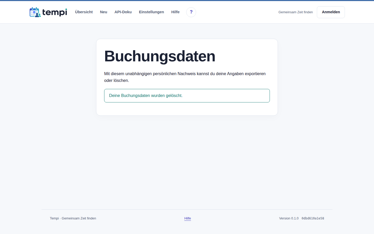 Buchungsdaten verwalten – Gast, helle Ansicht, 1440 px