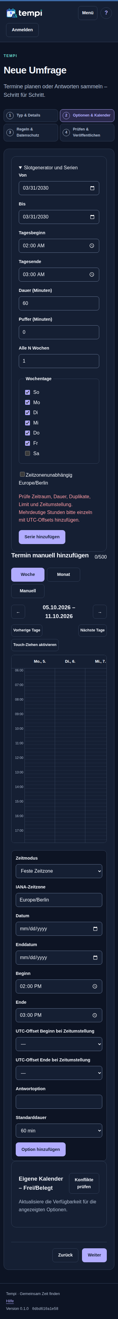 Slotgenerator, Vorschau und Entwürfe – Gast, dunkle Ansicht, 390 px