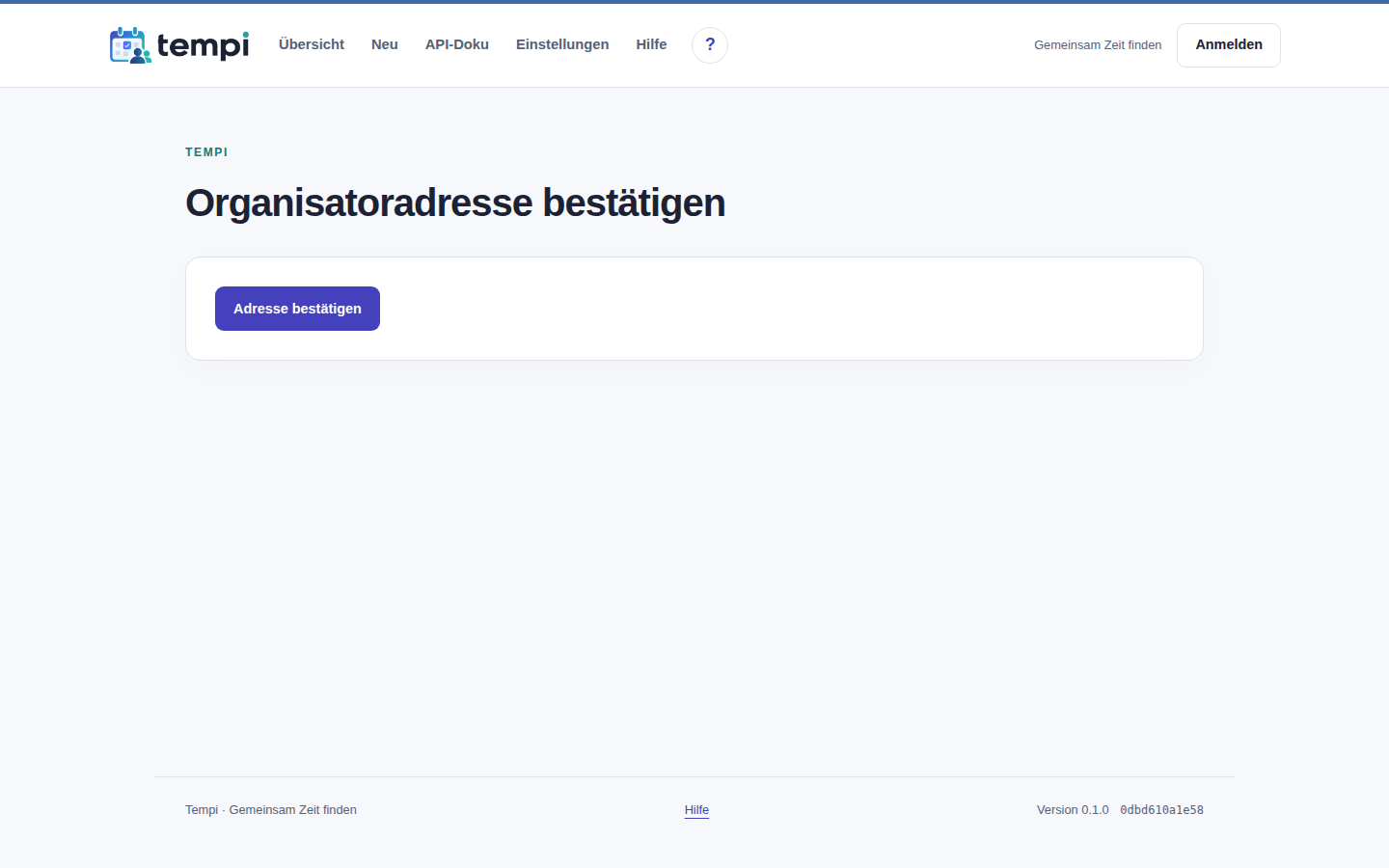 Gastadresse bestätigen – Gast, helle Ansicht, 1440 px