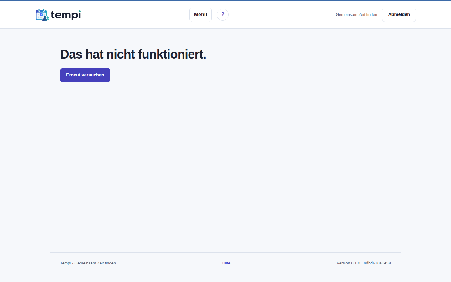 Fehlerzustand – Instanzadministration, helle Ansicht, 1440 px