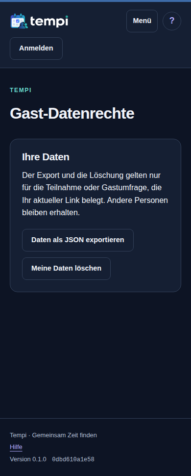 Gast-Datenrechte – Gast, dunkle Ansicht, 390 px