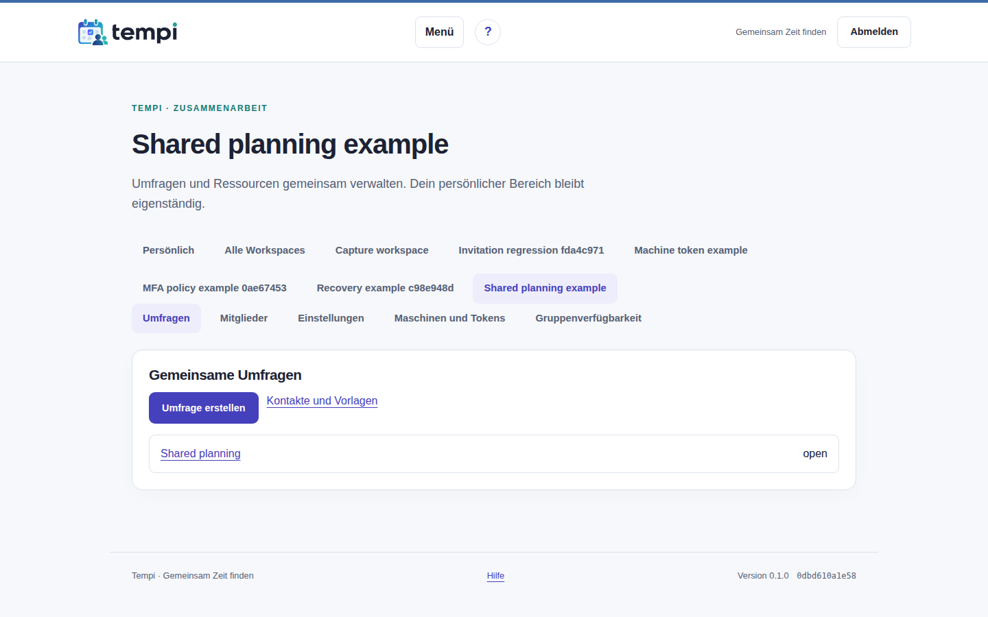 Gemeinsame Ressourcen – angemeldetes Konto, helle Ansicht, 1440 px